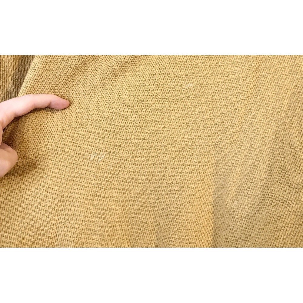 Aerie Womens Waffle Knit Oversized Sweatshirt Slouchy Cozy Mustard Yellow Size M - Picture 3 of 6
